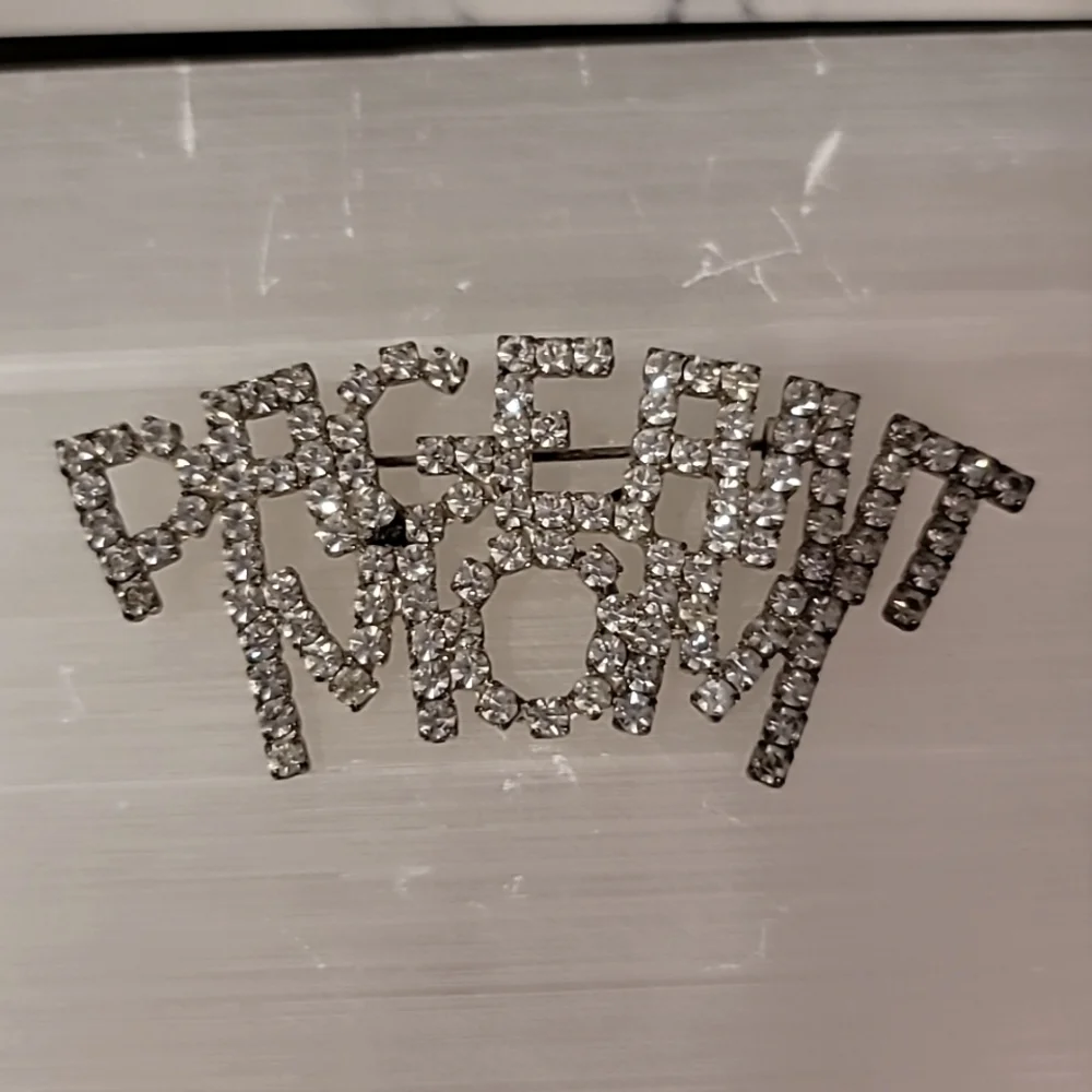PAGENT Mom Cubic Zirconia Brooch